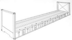 40′ Flat Rack-container